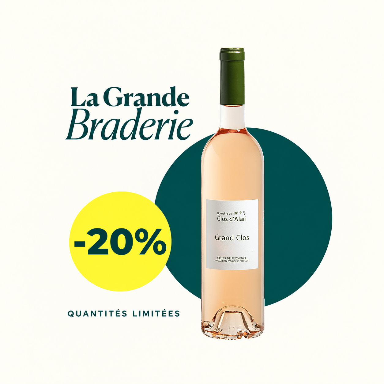 Côtes-de-Provence Grand Clos rosé 2025 – Grande Braderie d'automne -20 %
