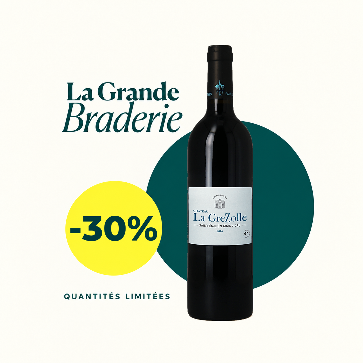 Saint-Émilion Grand Cru La Grezolle 2021 – Grande Braderie d'automne -30 %