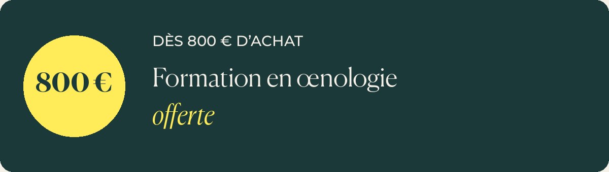 Dès 800 € d'achat : une formation en œnologie offerte